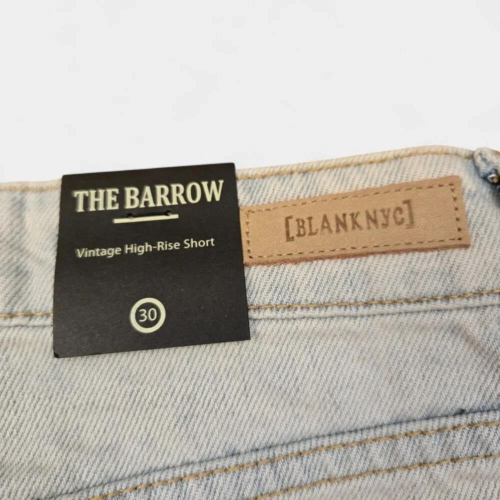 BlankNYC The Barrow High Rise Crochet Front Cutoff Shorts 30 Granny Square NWT - Picture 7 of 11